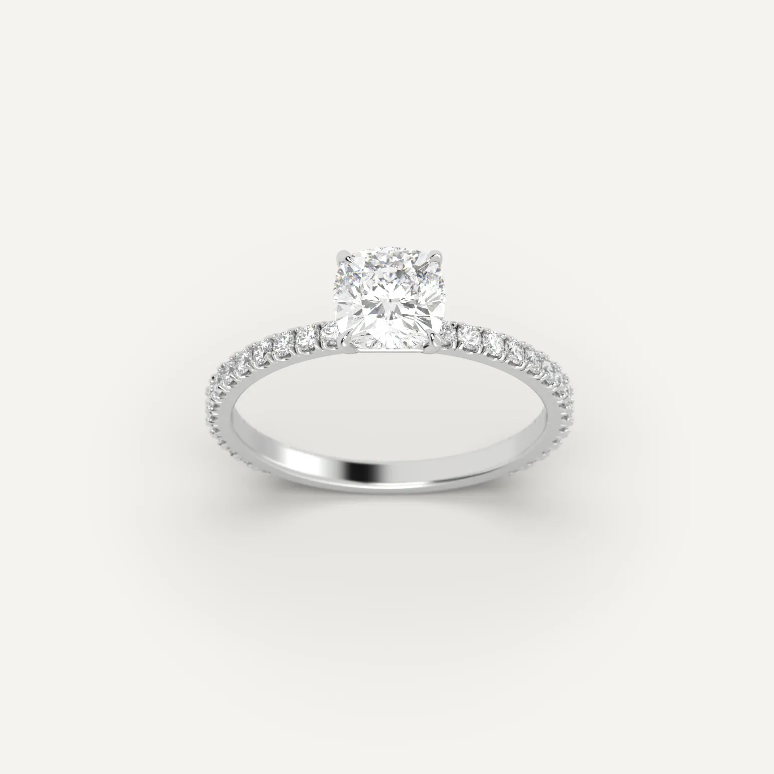 1 carat Cushion Cut Diamond Ring