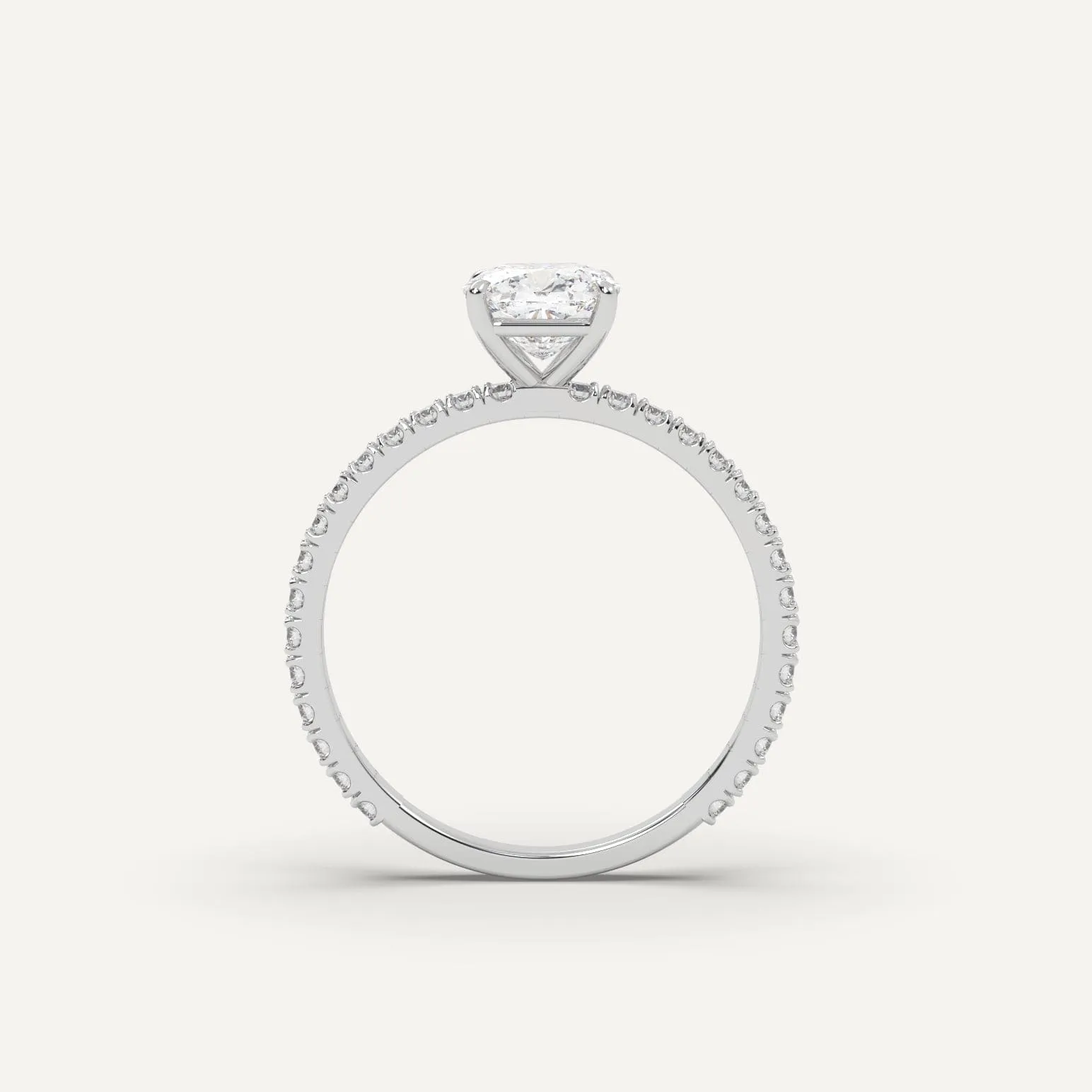 1 carat Cushion Cut Diamond Ring