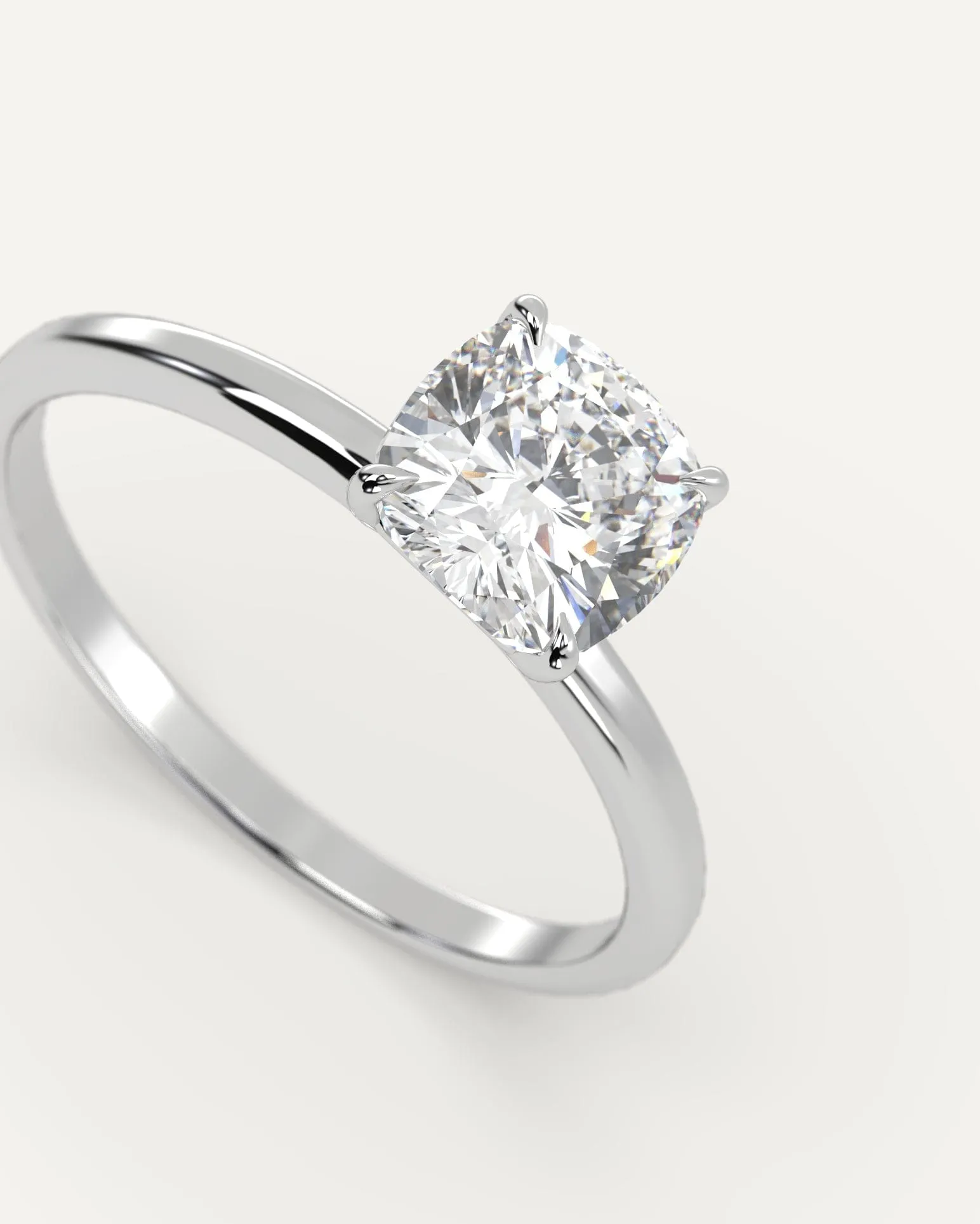 1 carat Cushion Cut Diamond Ring