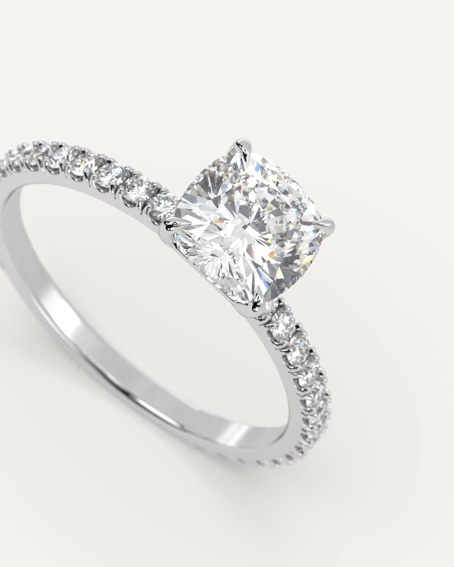 1 carat Cushion Cut Diamond Ring