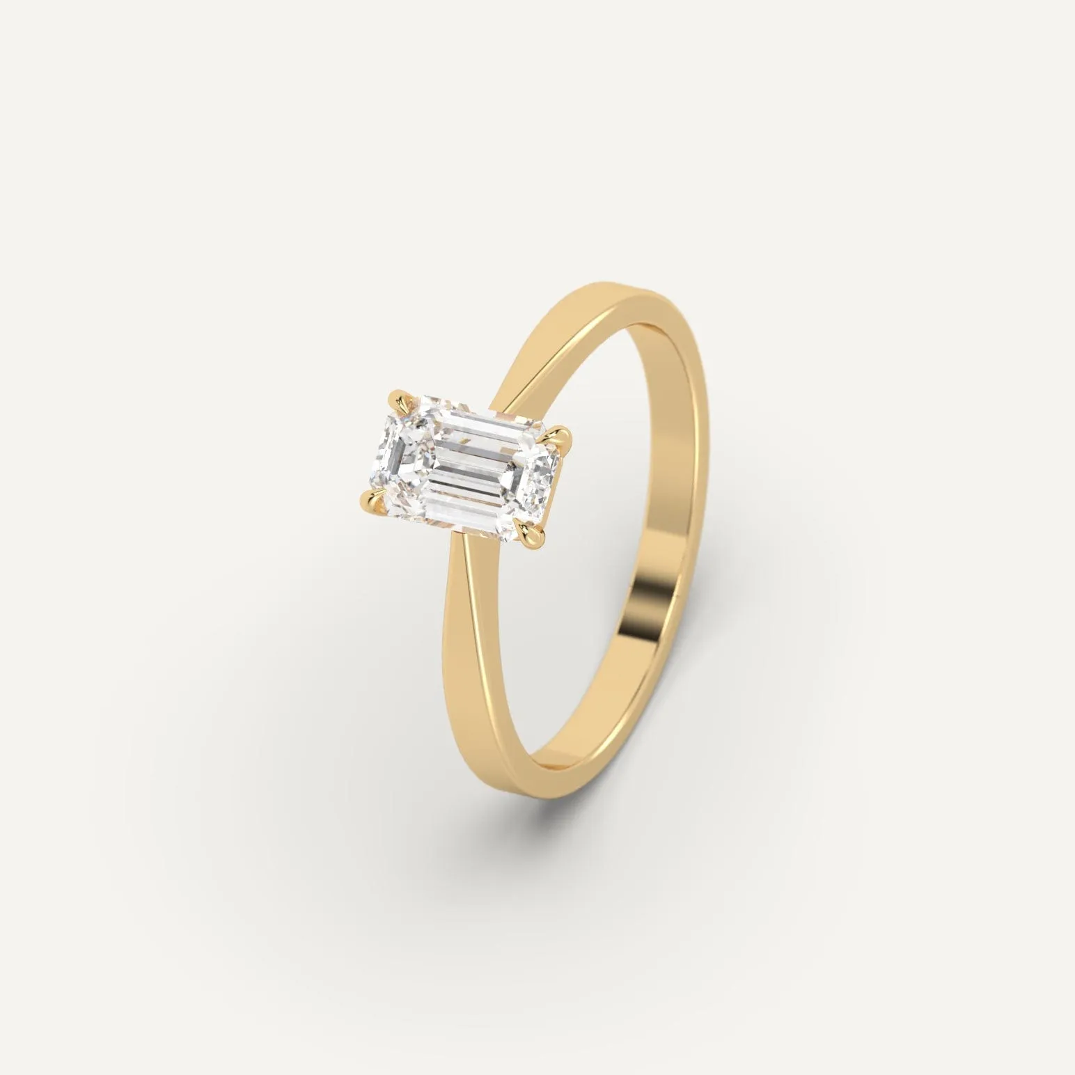 1 carat Emerald Cut Diamond Ring