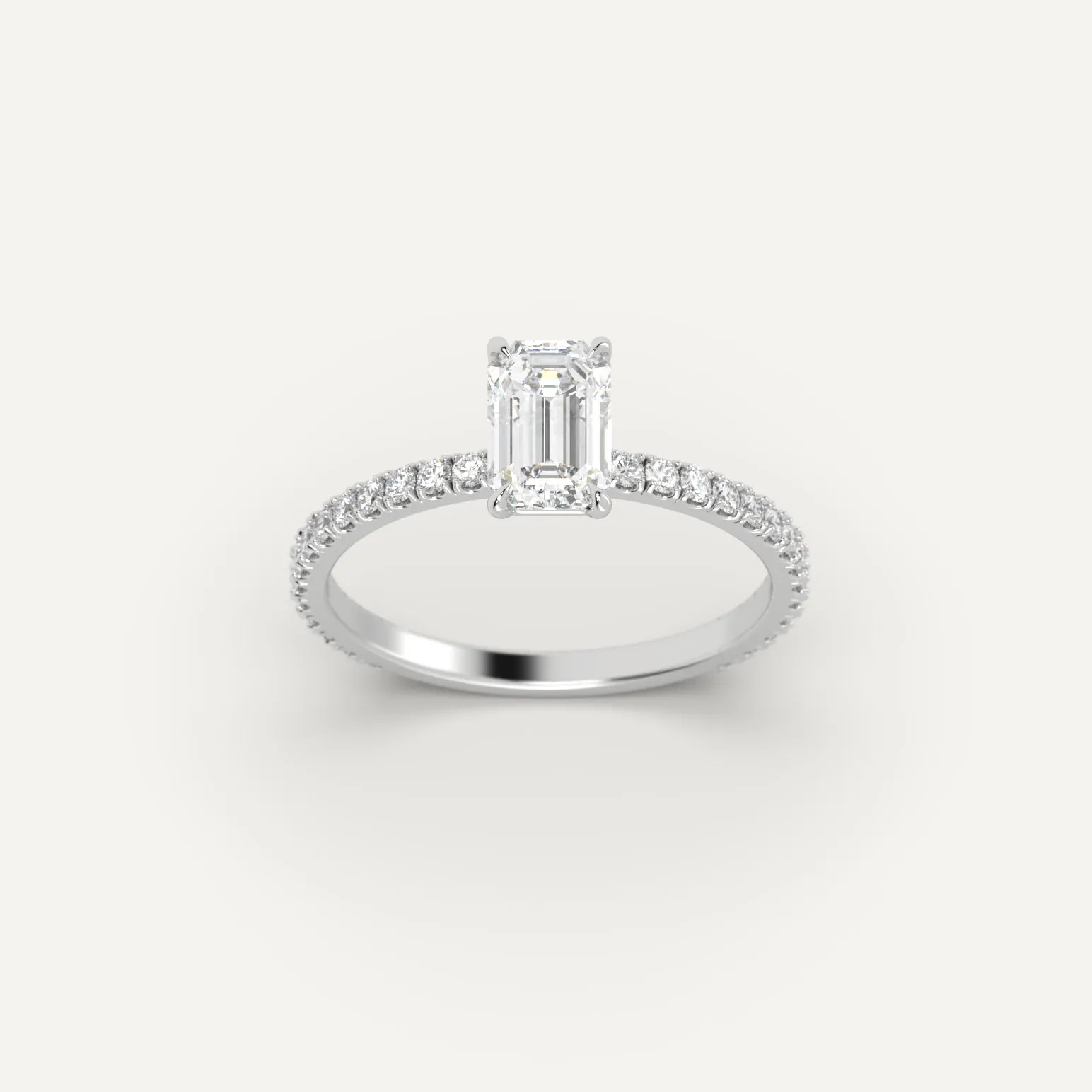 1 carat Emerald Cut Diamond Ring