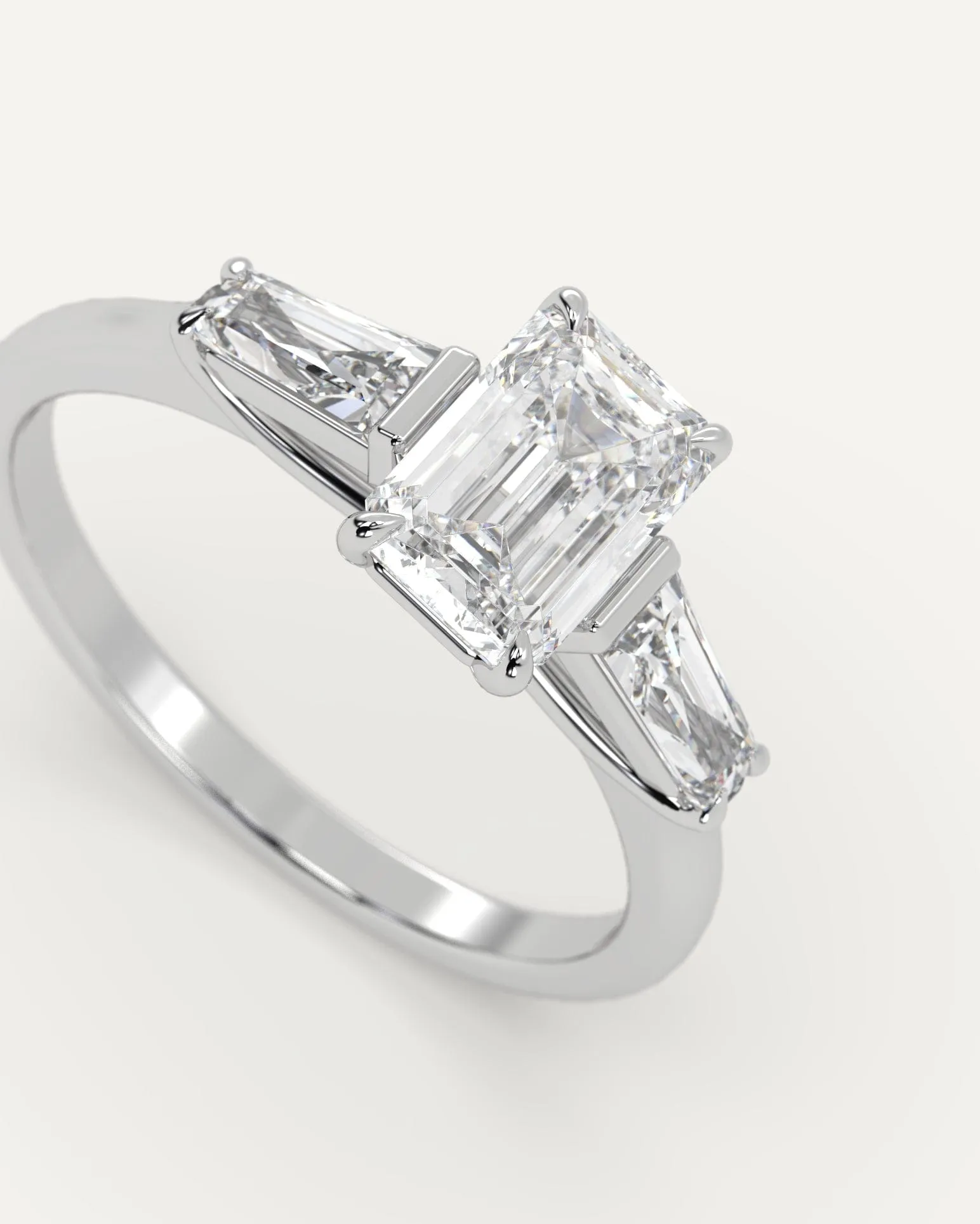 1 carat Emerald Cut Diamond Ring