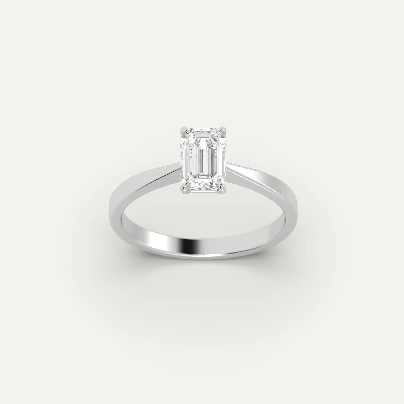 1 carat Emerald Cut Diamond Ring