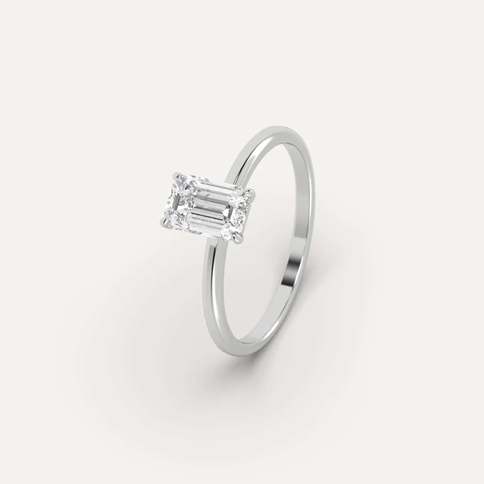 1 carat Emerald Cut Diamond Ring