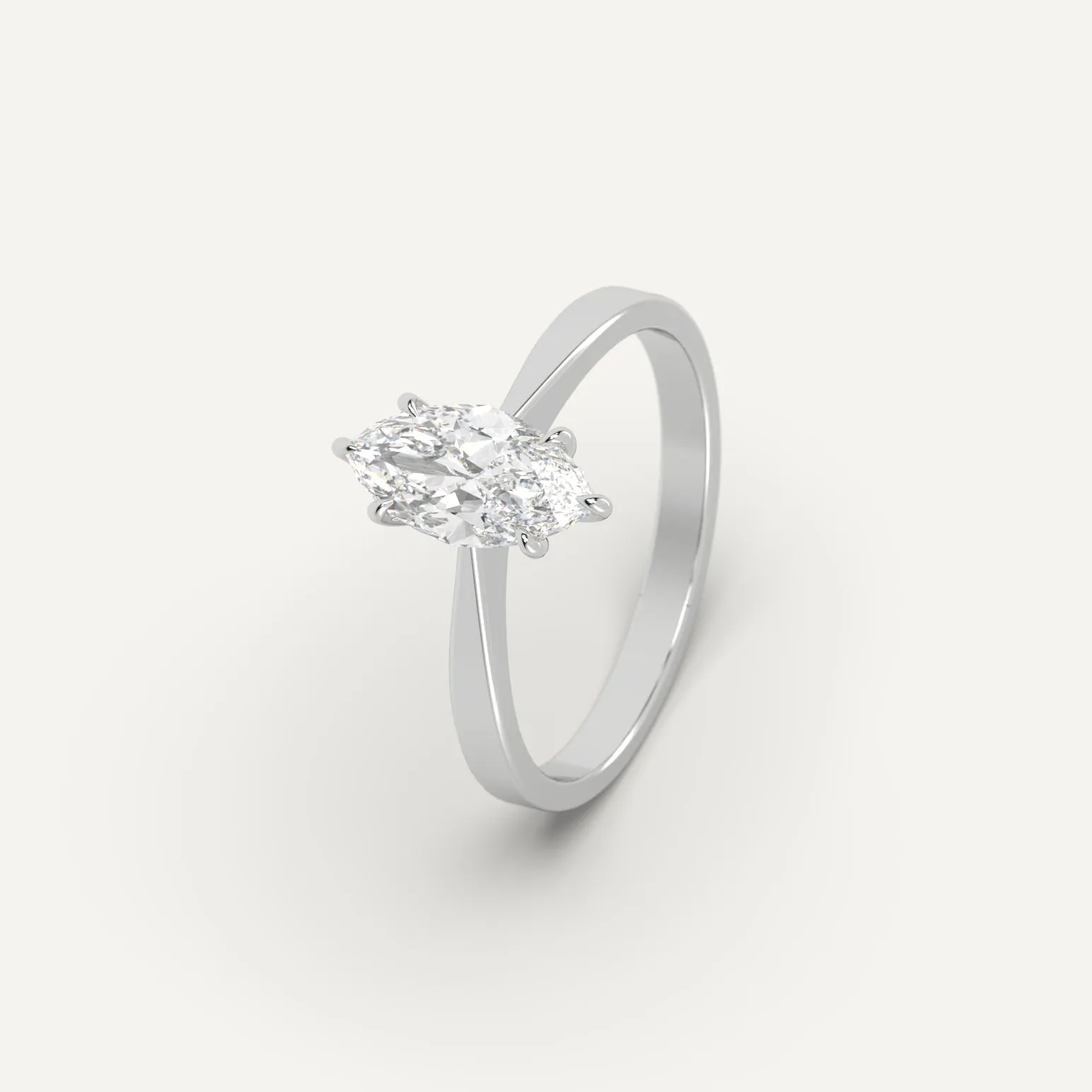 1 carat Marquise Cut Diamond Ring