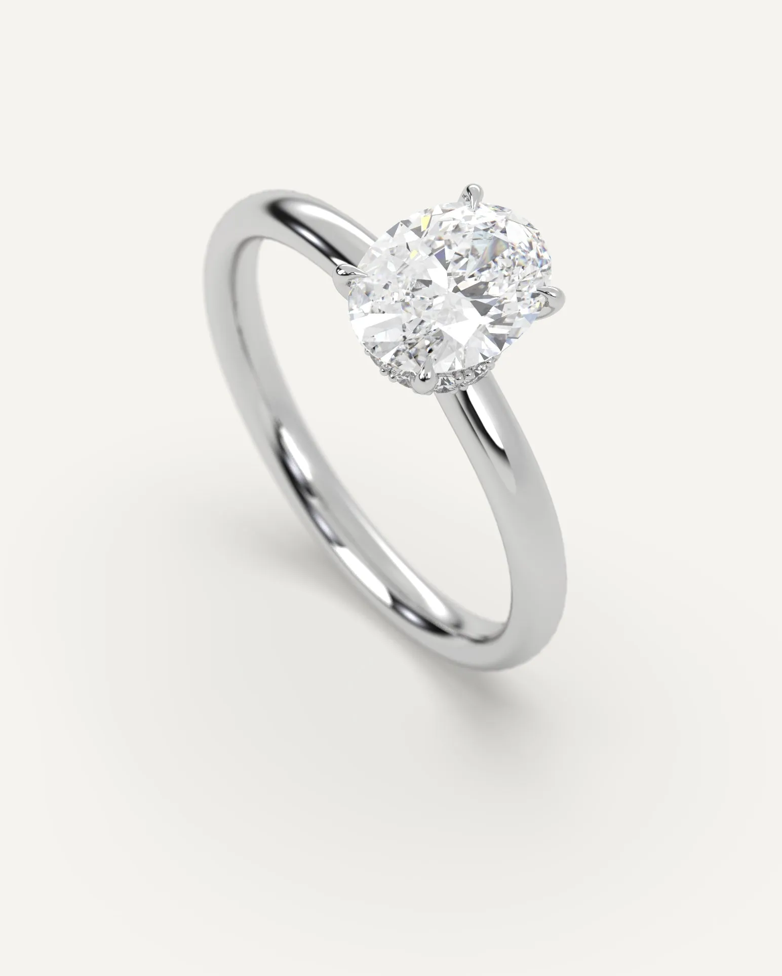 1 carat Oval Cut Diamond Ring