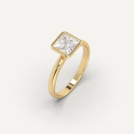 1 carat Princess Cut Diamond Ring