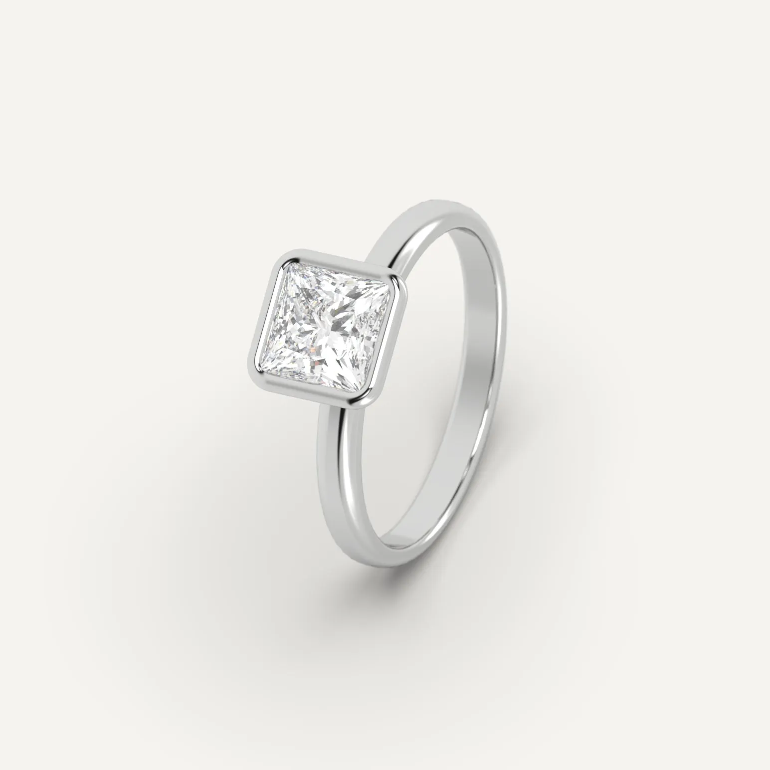 1 carat Princess Cut Diamond Ring