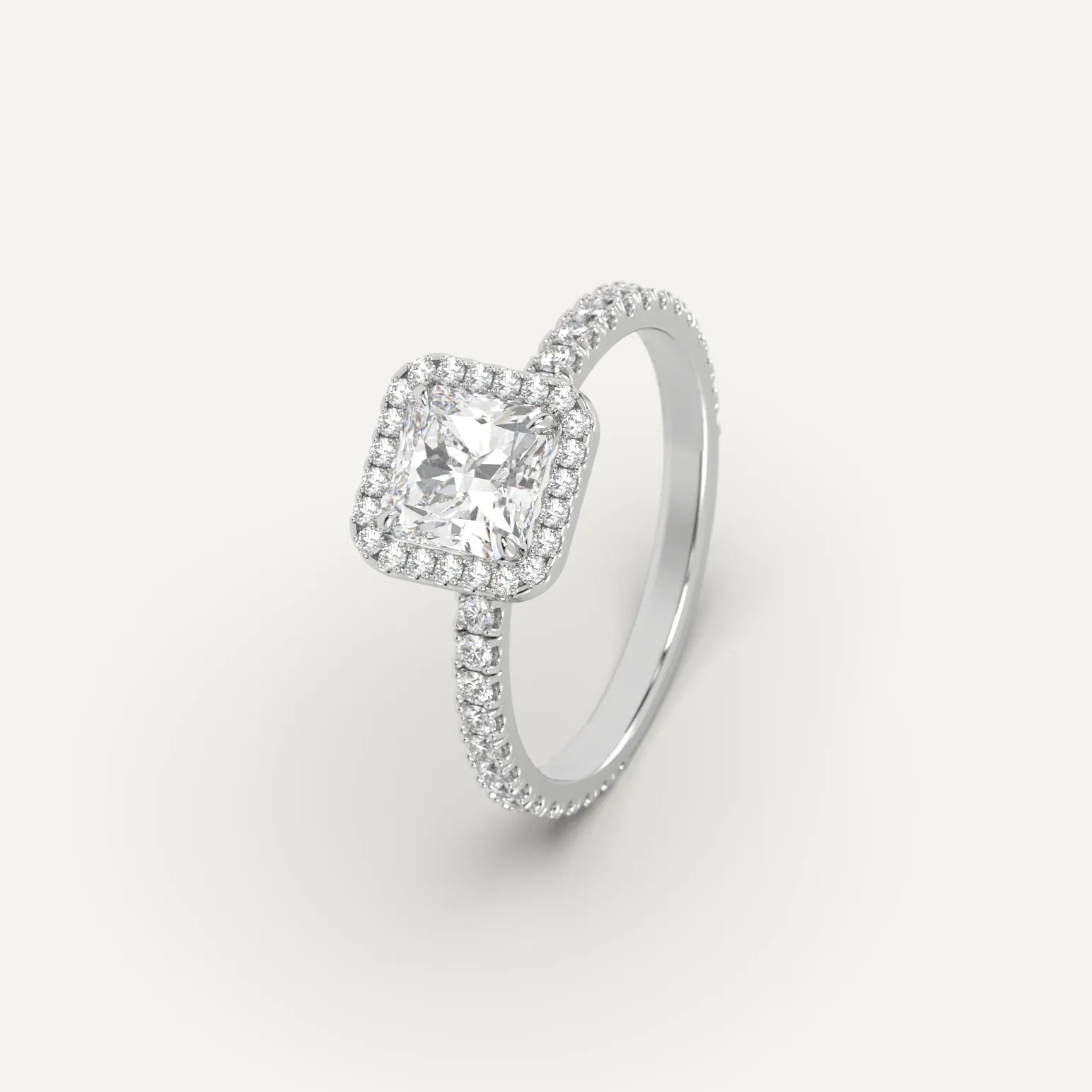 1 carat Radiant Cut Diamond Ring