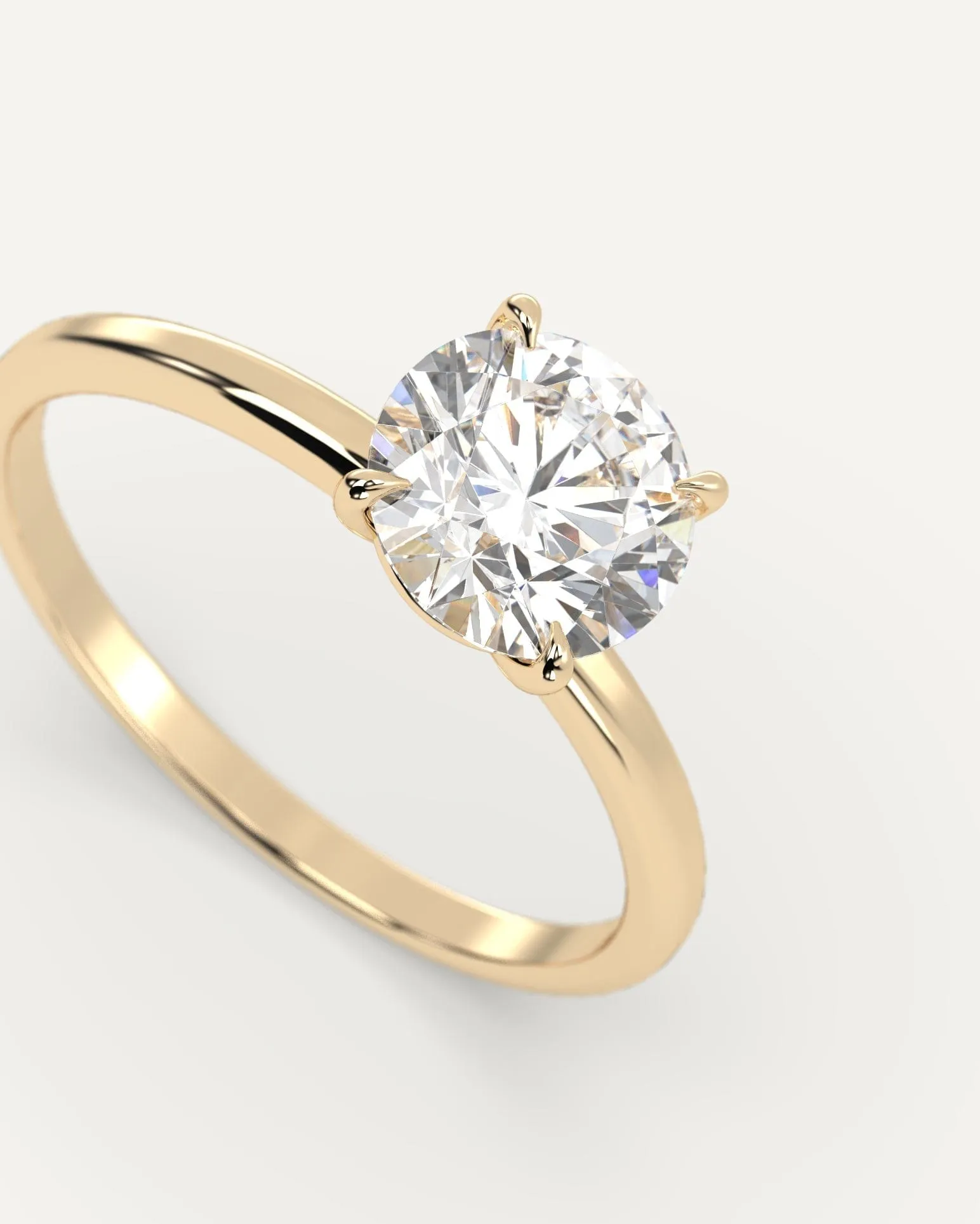 1 carat Round Cut Diamond Ring