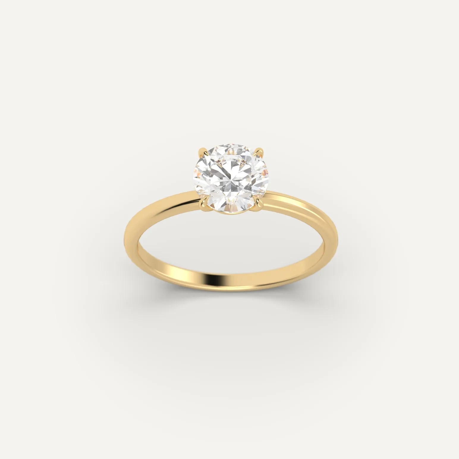 1 carat Round Cut Diamond Ring