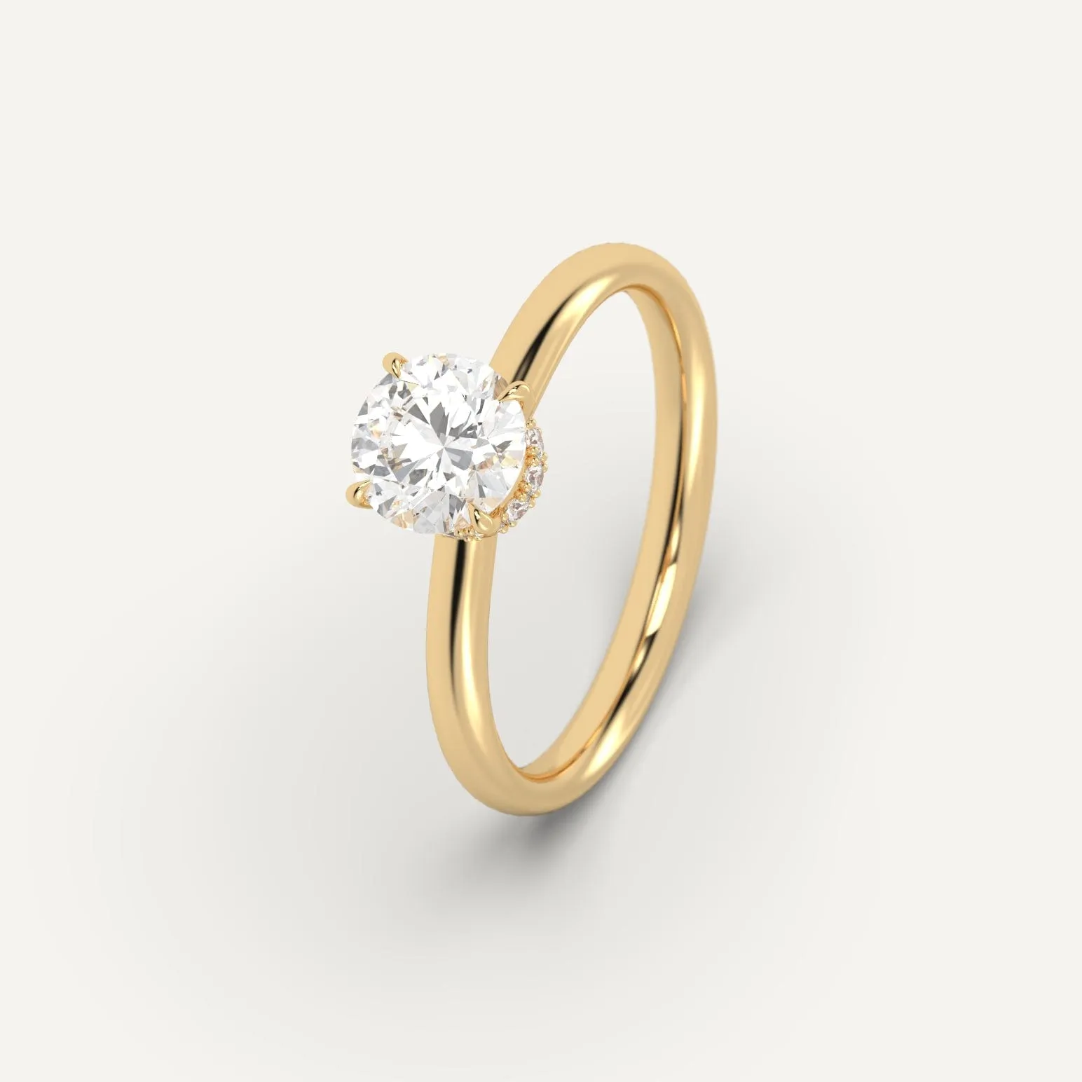 1 carat Round Cut Diamond Ring