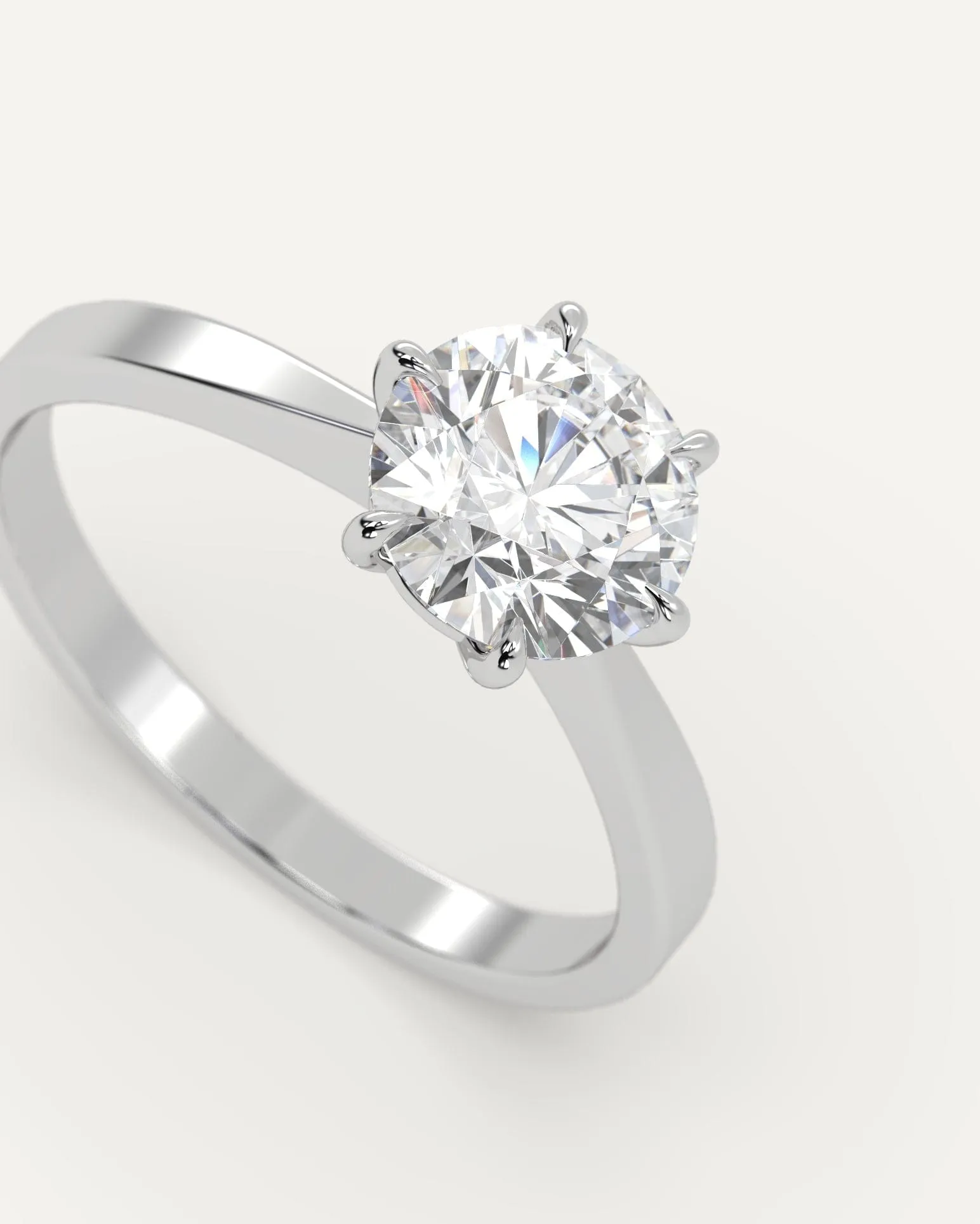 1 carat Round Cut Diamond Ring