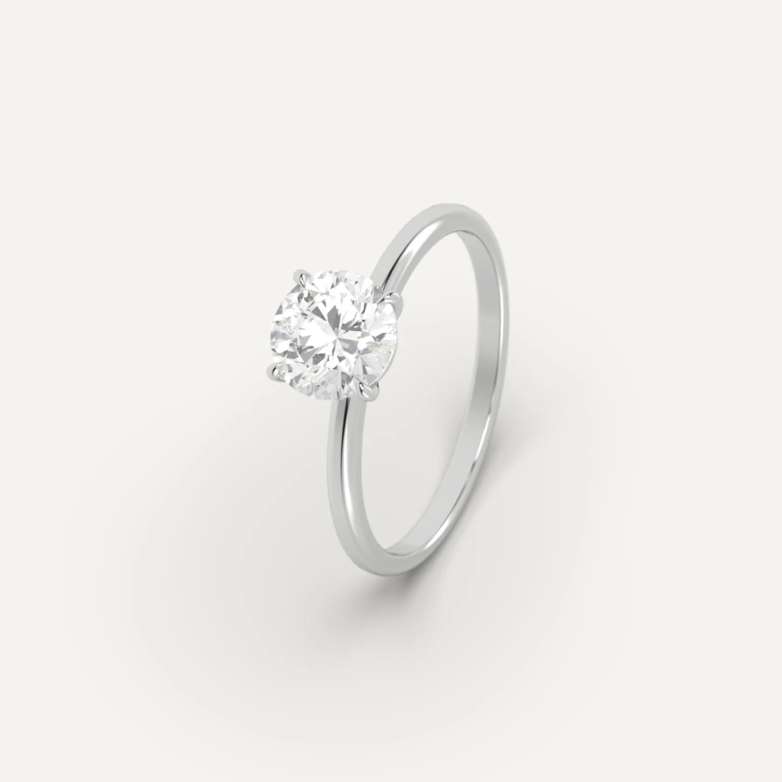 1 carat Round Cut Diamond Ring