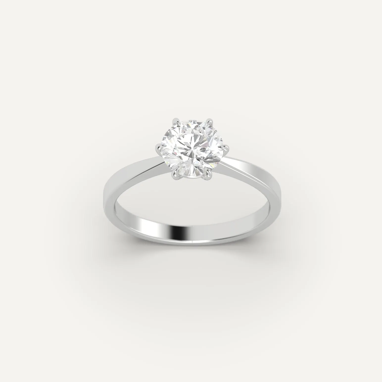 1 carat Round Cut Diamond Ring