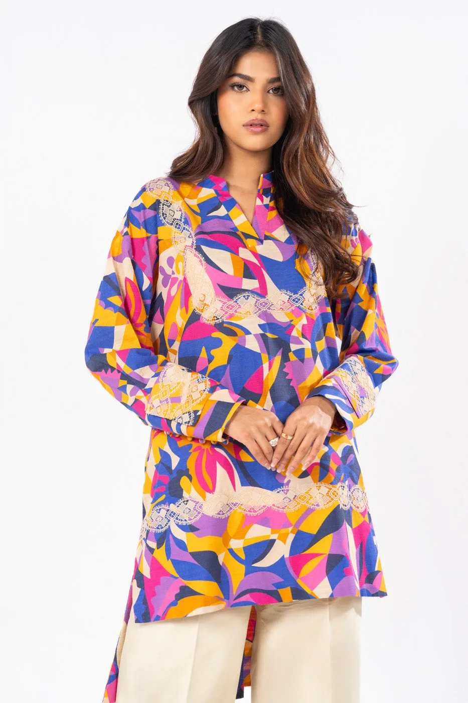 1 Pc Printed Khaddar Shirt 