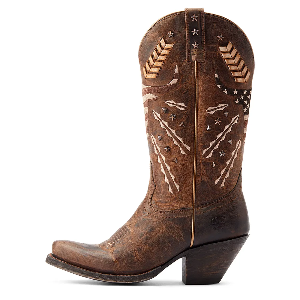 10044435 Ariat Women's Circuit Americana Western Boot - Reno Tan