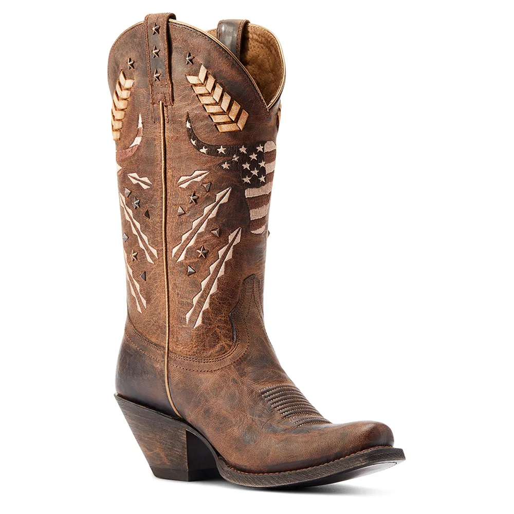 10044435 Ariat Women's Circuit Americana Western Boot - Reno Tan