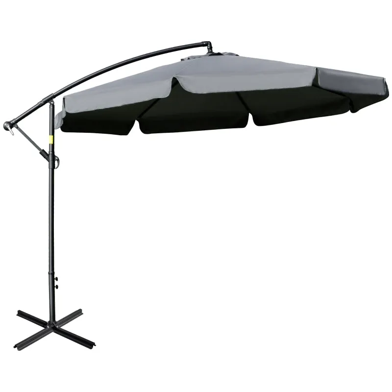 11 Ft. Offset Hanging Patio Umbrella - Dark Gray