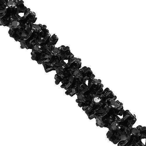 14K Solid Gold Black Rhodium Mens Diamond Bracelet with Black Diamonds 10.50 Ctw