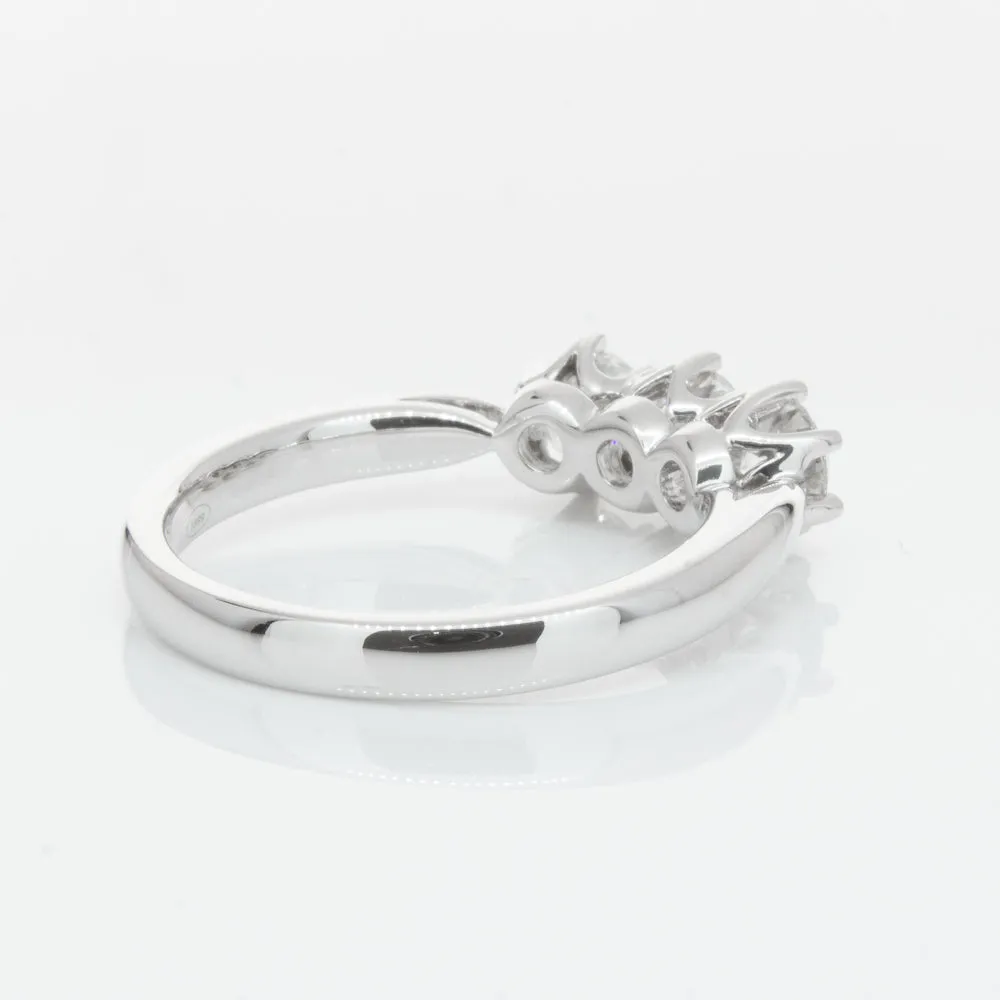 18ct White Gold 1.01ct Diamond Trilogy Ring