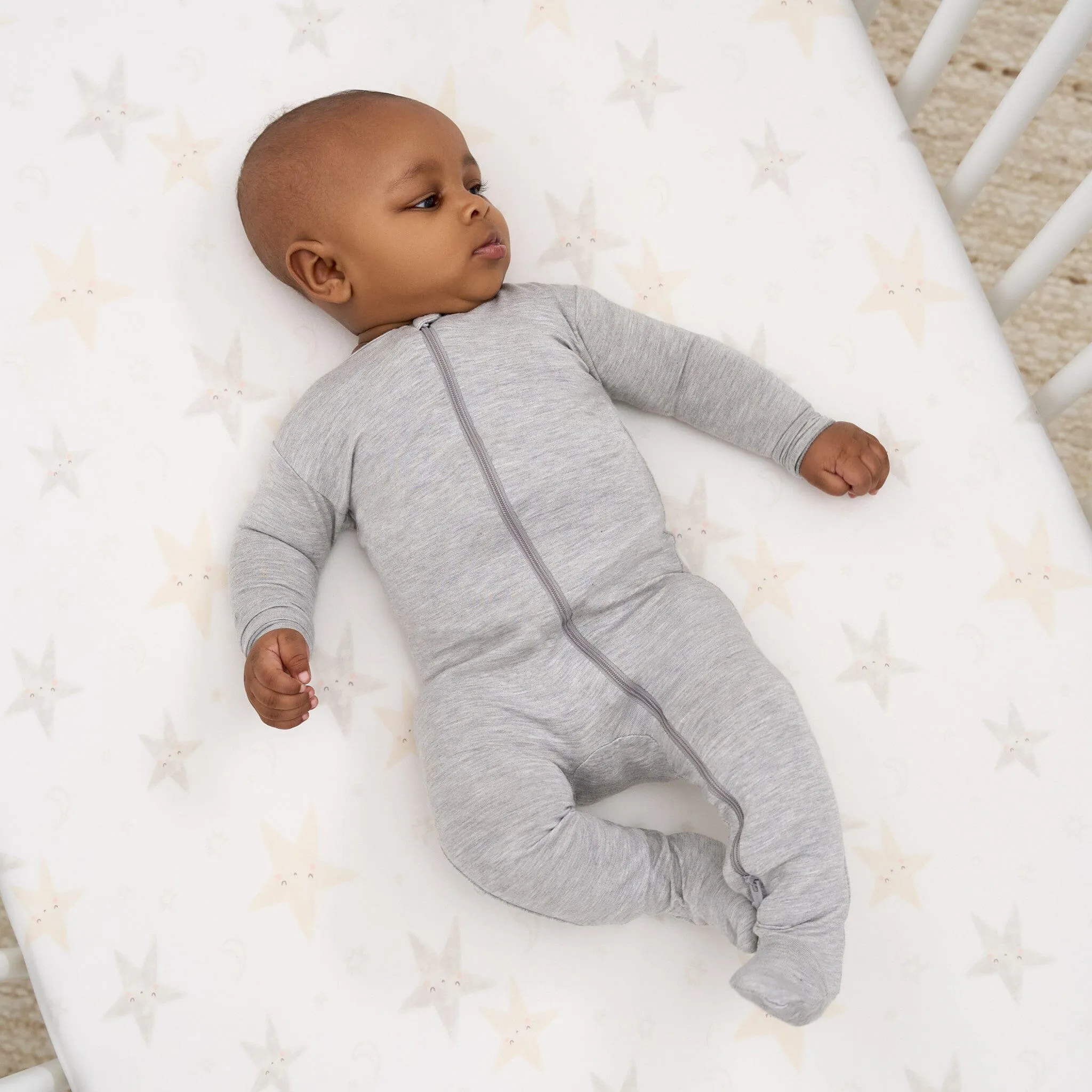 2-Pack Neutral Celestial Crib Sheets