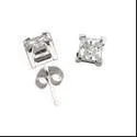 .50 Ct Princess Cubic Zirconia CZ Earrings