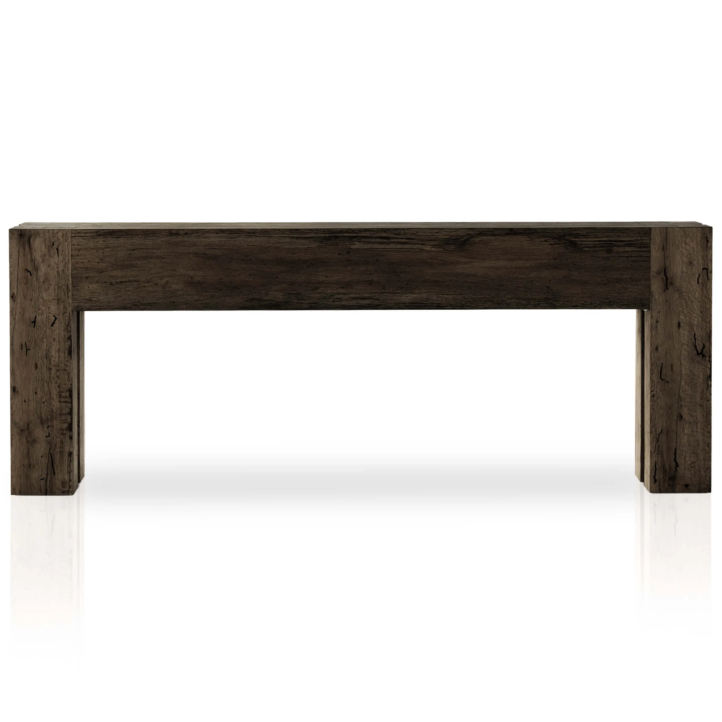 Abaso Console Table, Ebony Rustic