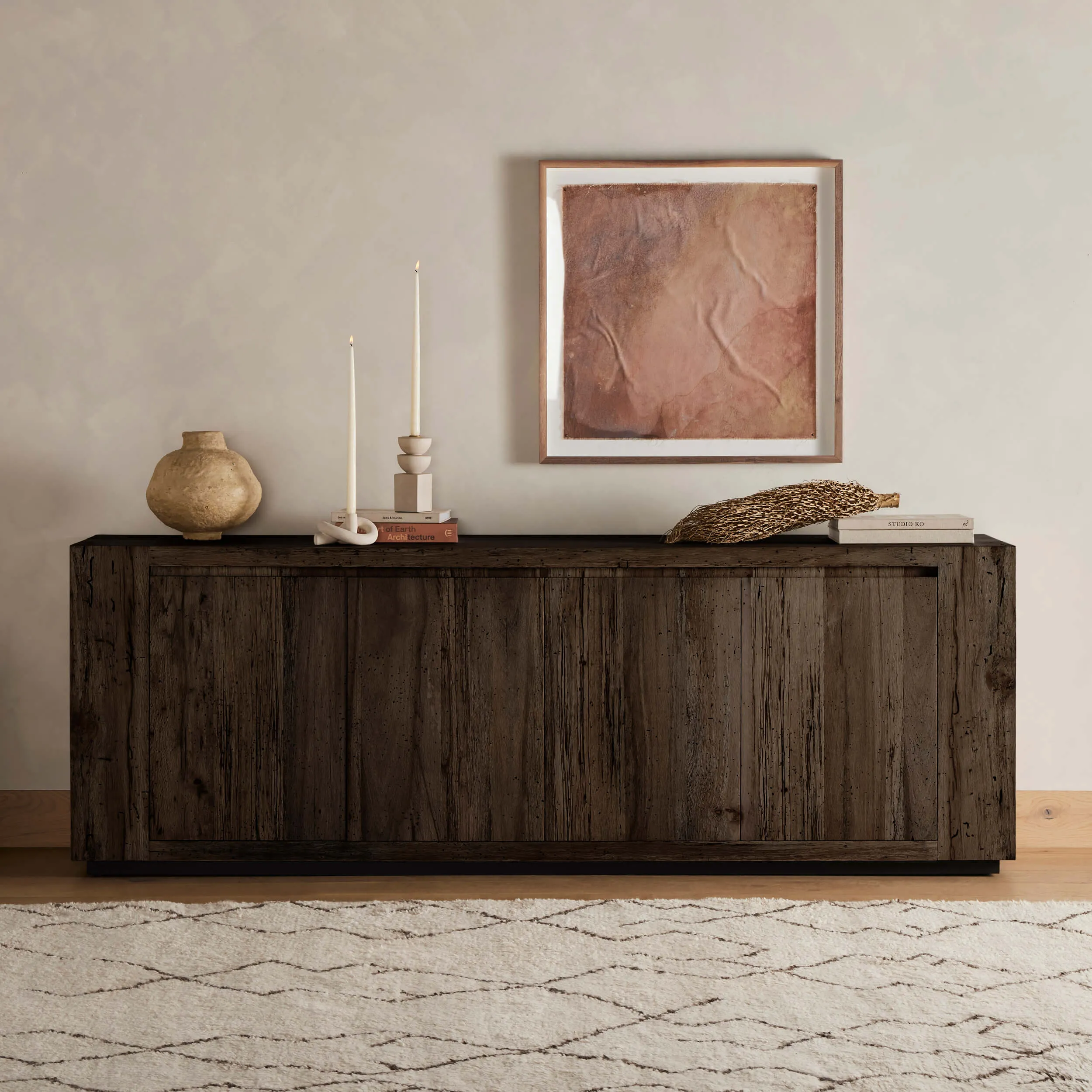 Abaso Sideboard, Ebony Rustic