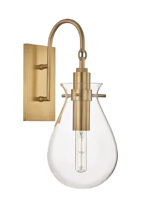 Aged Brass Teardrop Wall Light | Andrew Martin Ivy