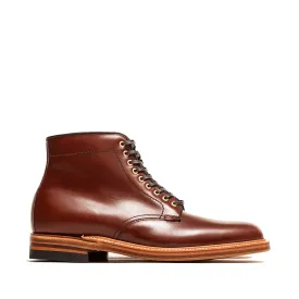 Alden Plain Toe Navy Blucher Boot Annonay Walnut Brown