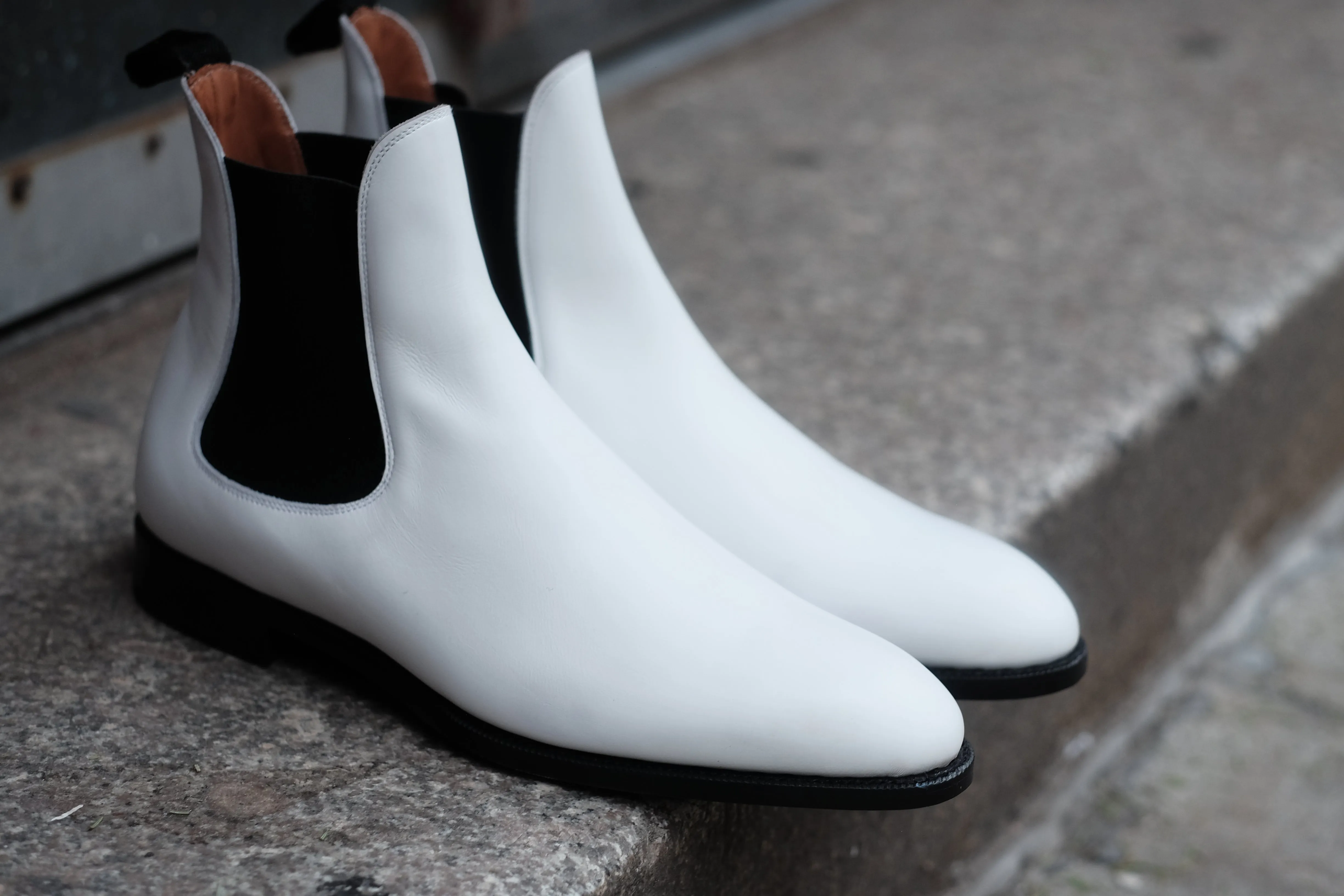 Alki - MTO - White Calf - NGT Last - Single Leather Sole