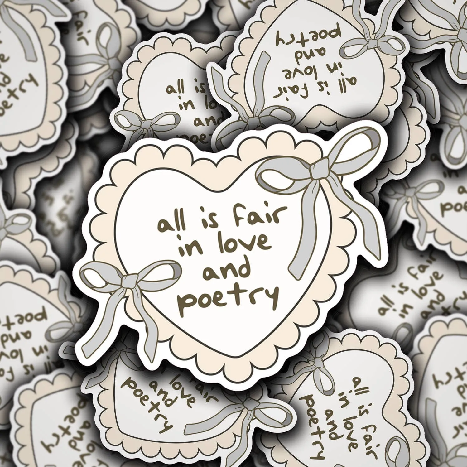 All Is Fair In Love And Poetry Sticker