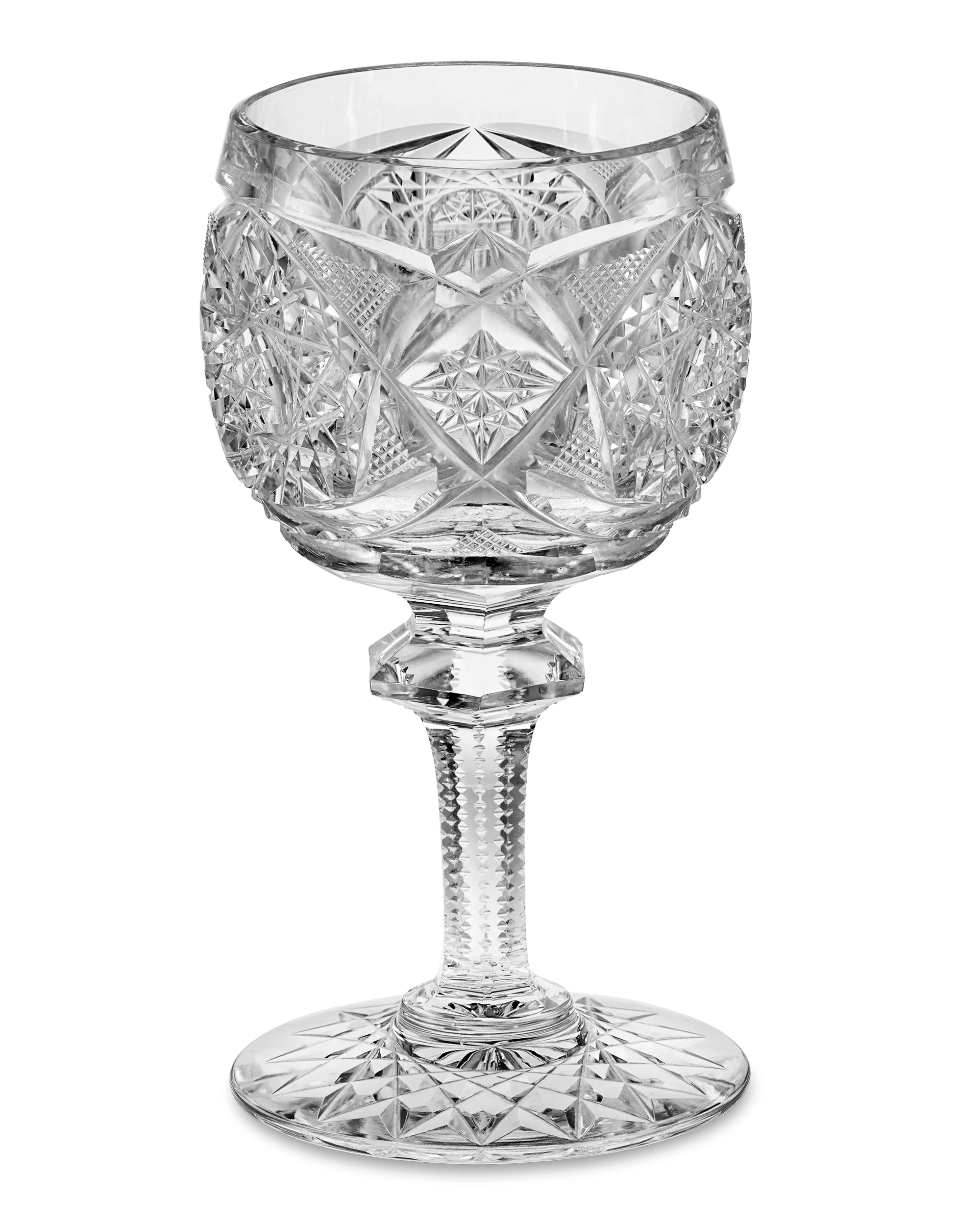 American Brilliant Cut Glass Goblet (5)