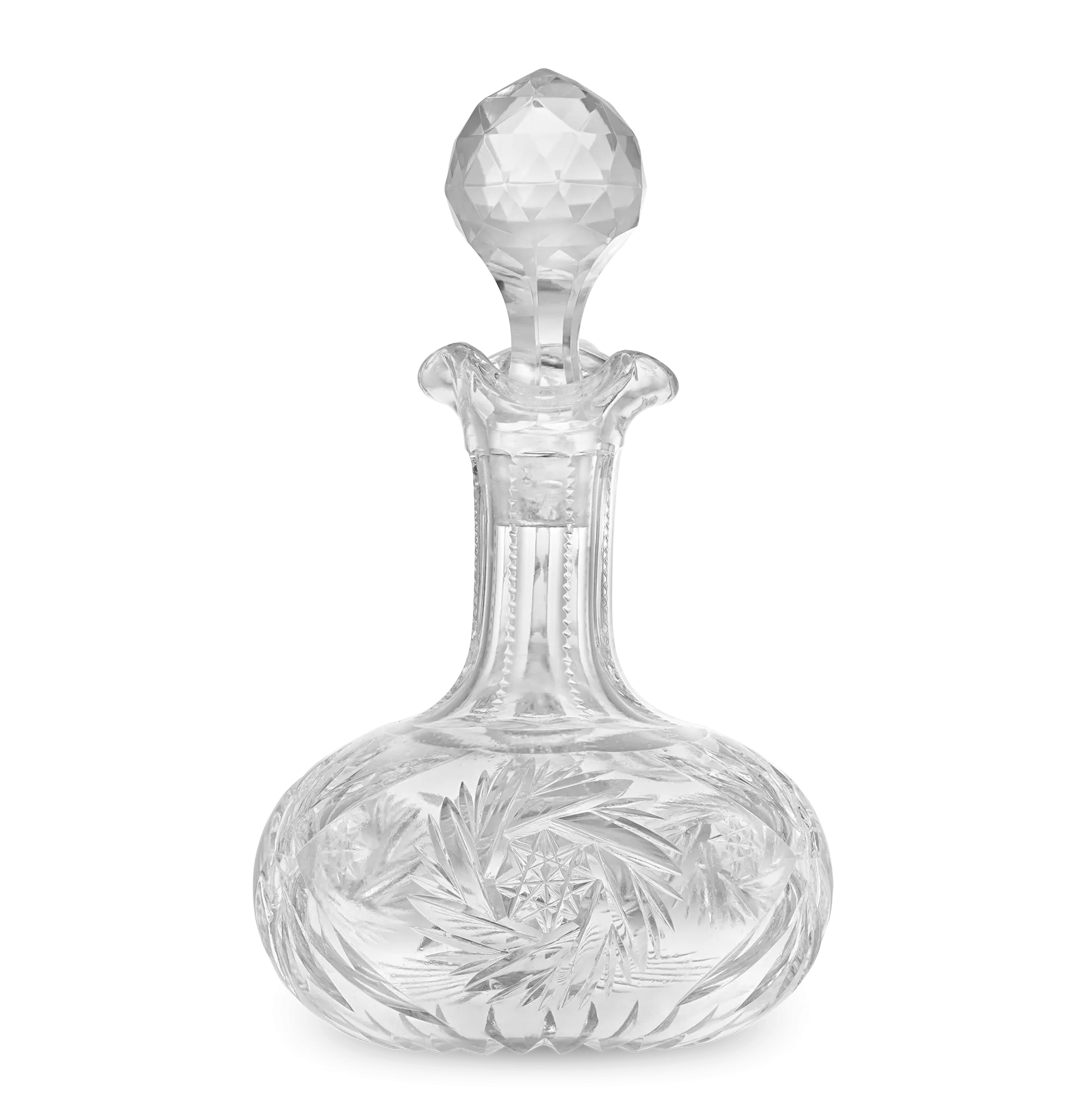 American Brilliant Period Cut Glass Cruet Bottle