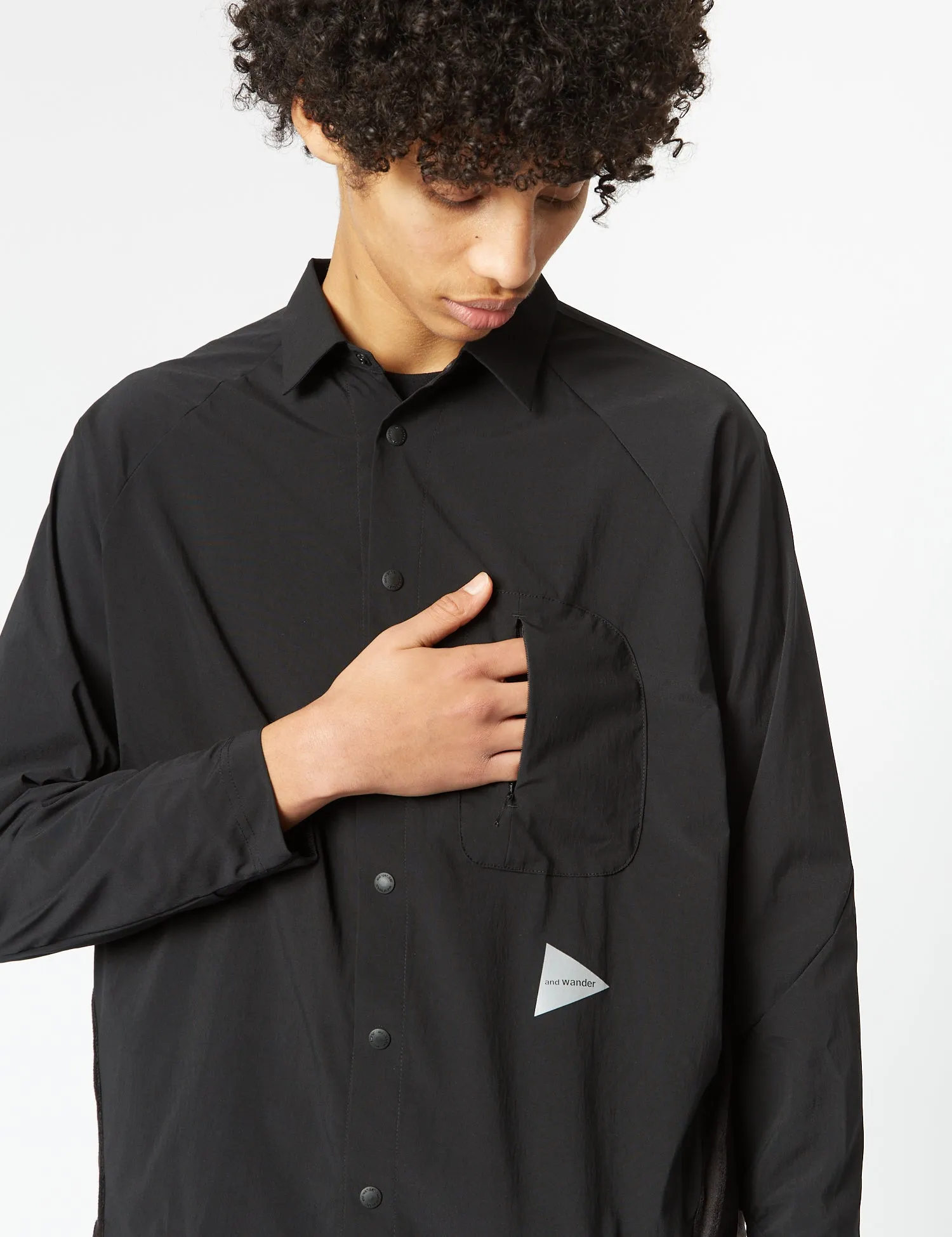 and Wander Fleece Base Long Sleeve Shirt - Black