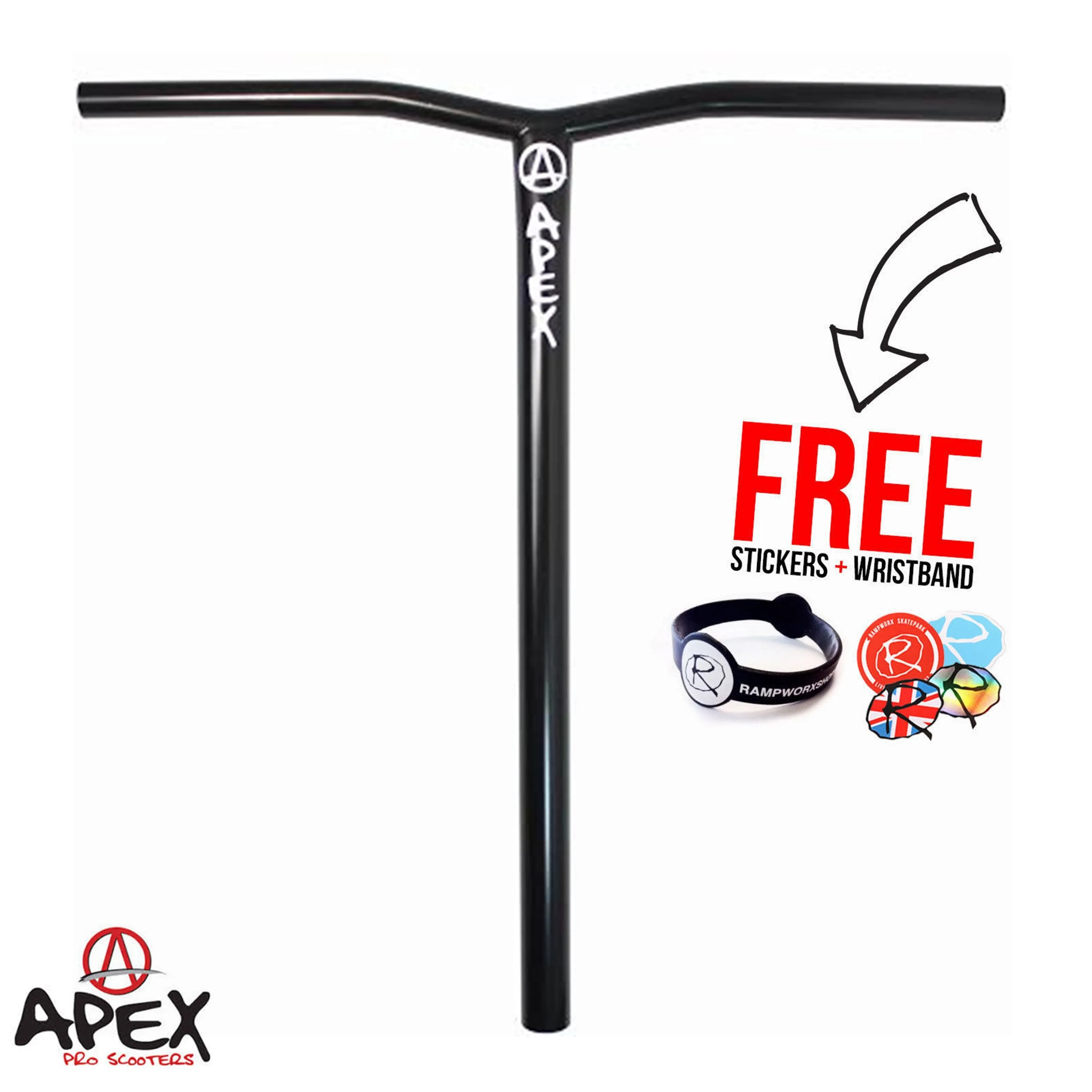 Apex Pro Scooters Team Bol Bars HIC, Black