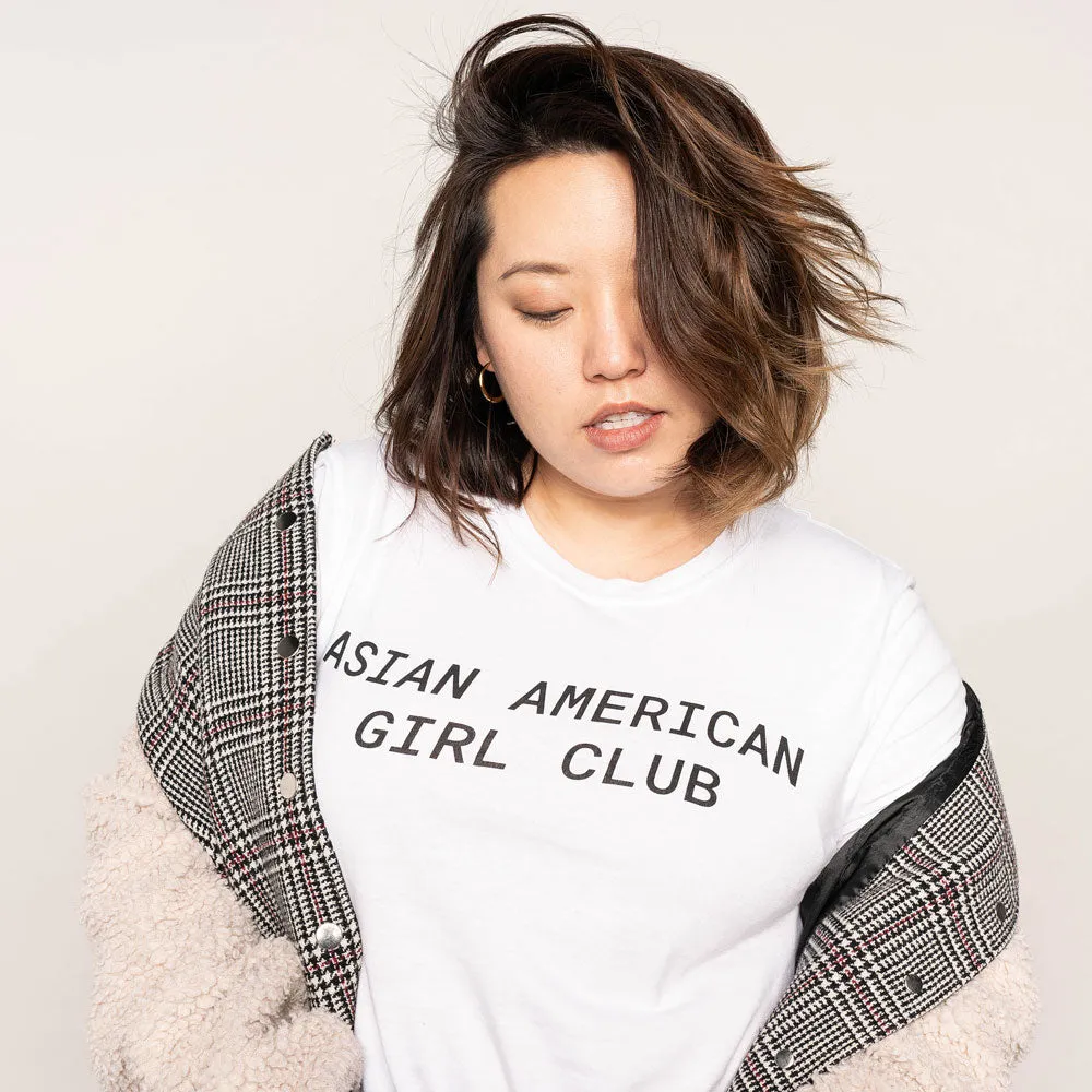 Asian American Girl Club White Logo Tee (Unisex)