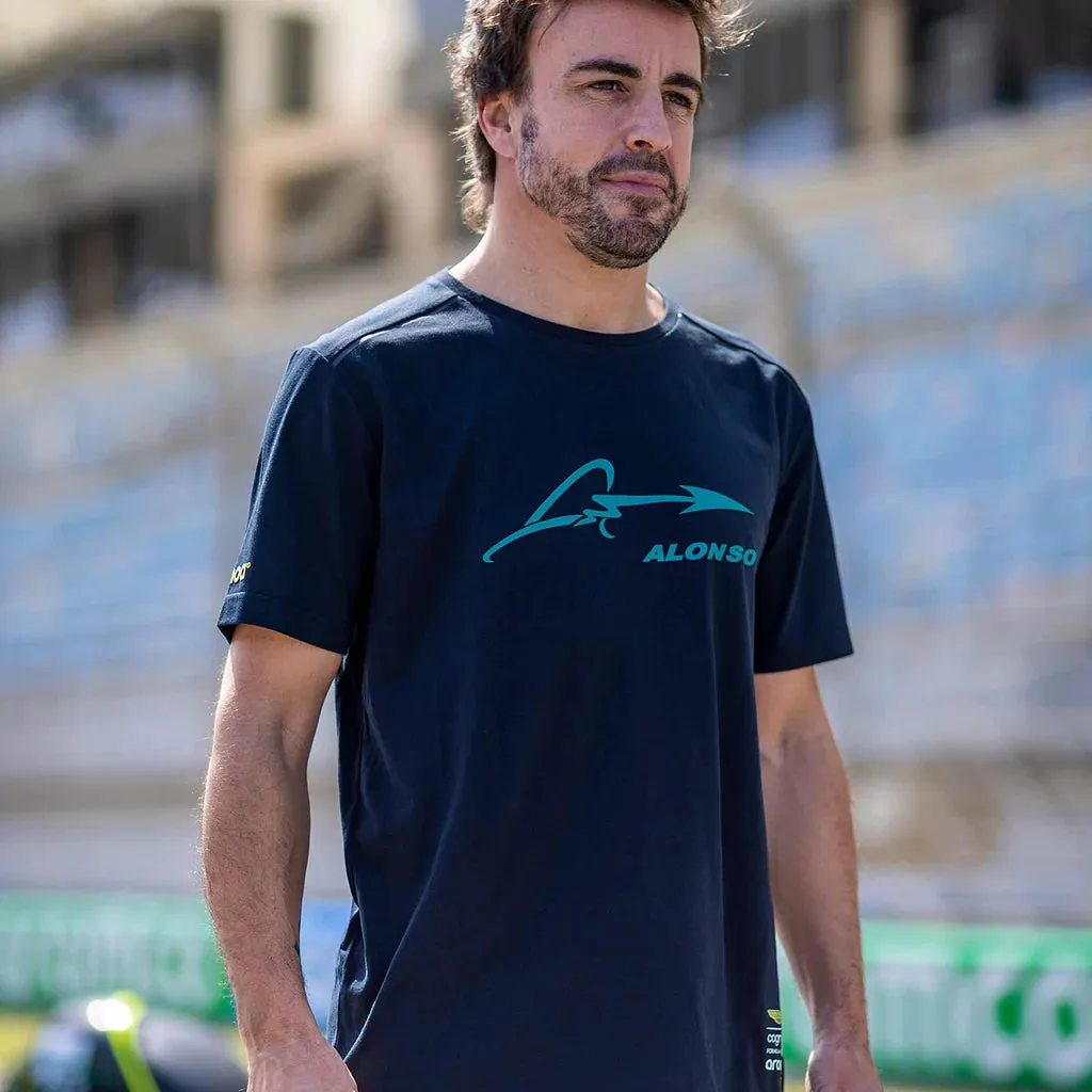 Aston Martin Cognizant F1 Kimoa Fernando Alonso Men's Lifestyle T-Shirt - Black