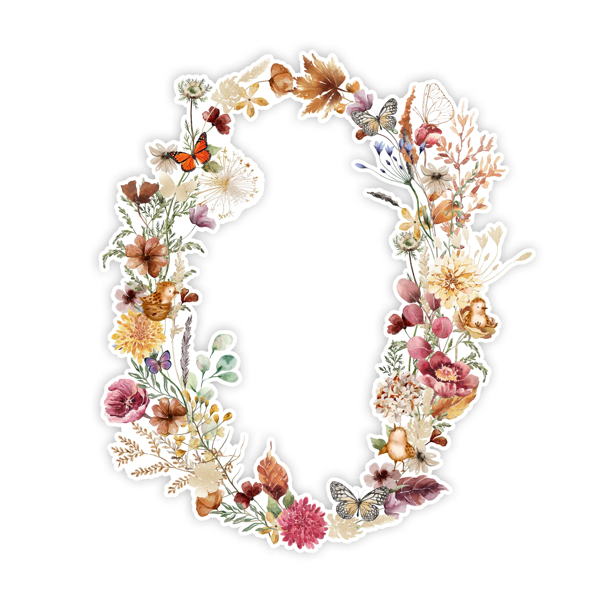 Autumn Fall Wreath 11" Die-Cut | Ginger Snap