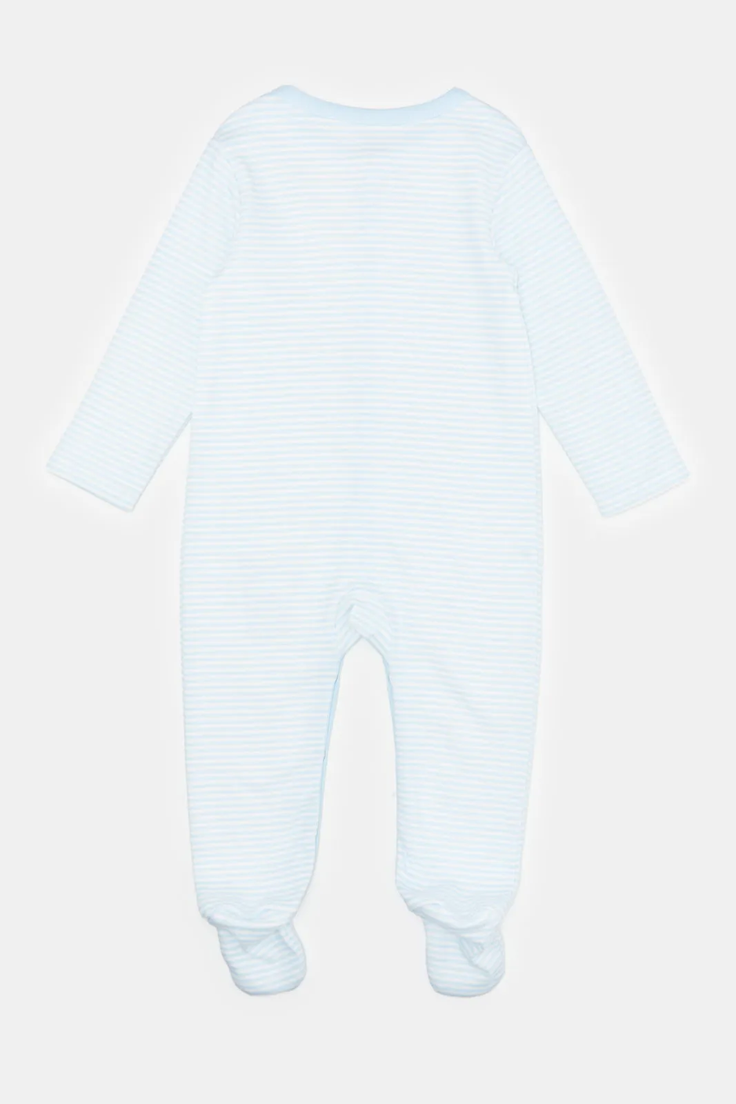 Baby Blue Printed Sleepsuit