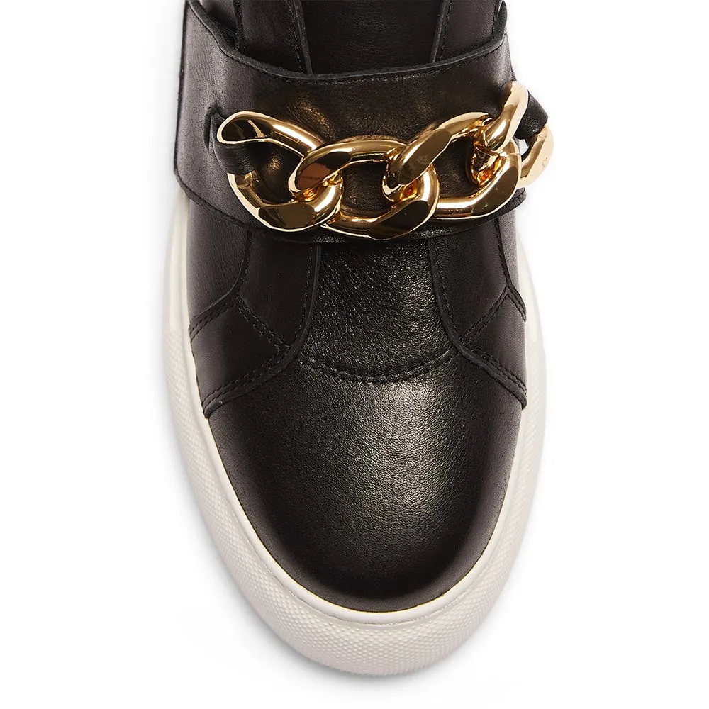 Babylon Sneaker in Black And Gold Leather