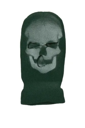 Batu Green Graphic Ski Mask