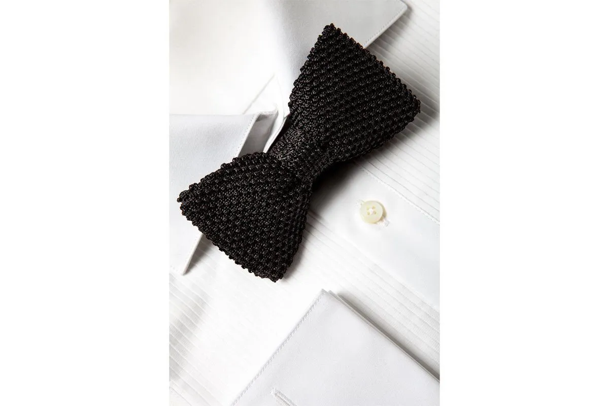 BEAU SILK BLACK BOW TIE