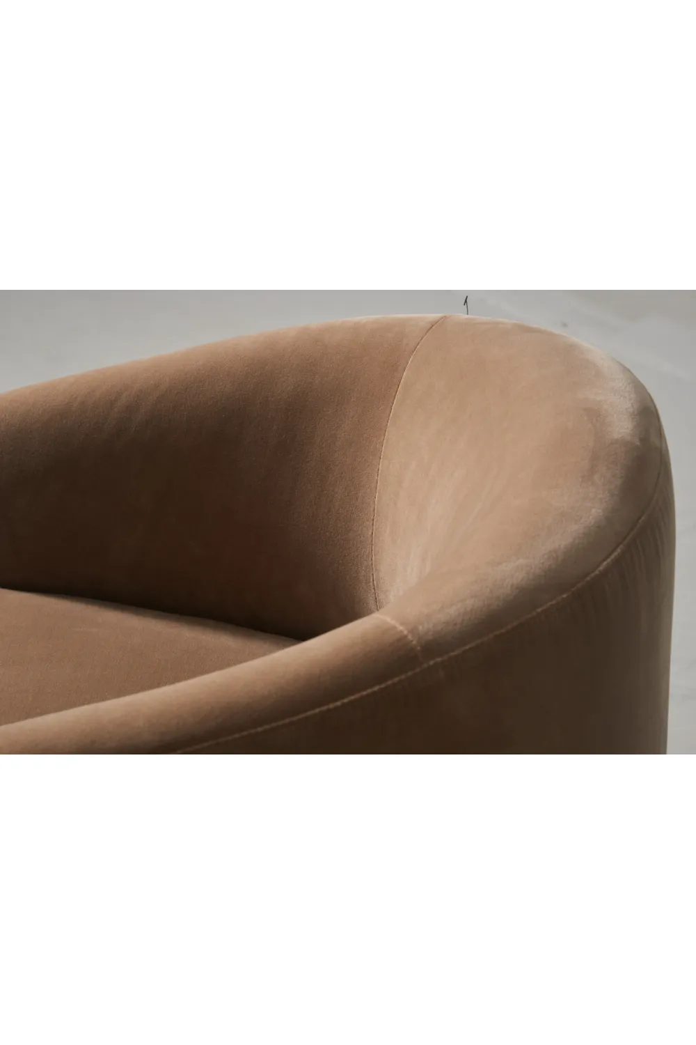 Beige Velvet Tub Dining Chair | Andrew Martin Alto