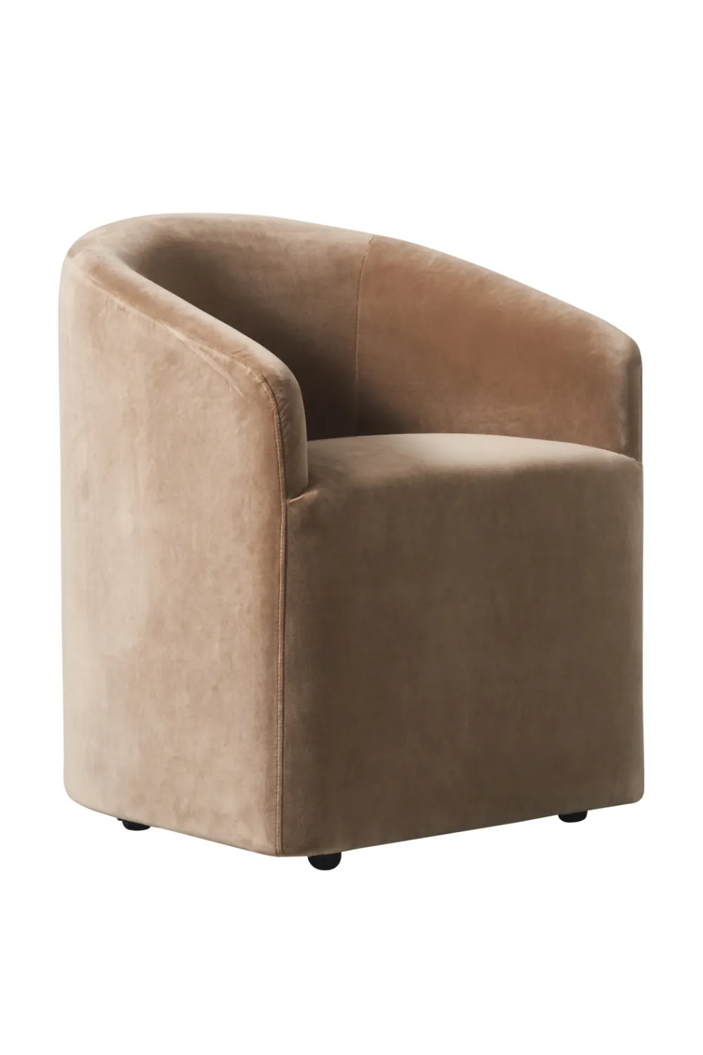 Beige Velvet Tub Dining Chair | Andrew Martin Alto