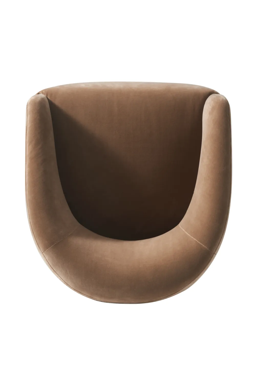 Beige Velvet Tub Dining Chair | Andrew Martin Alto