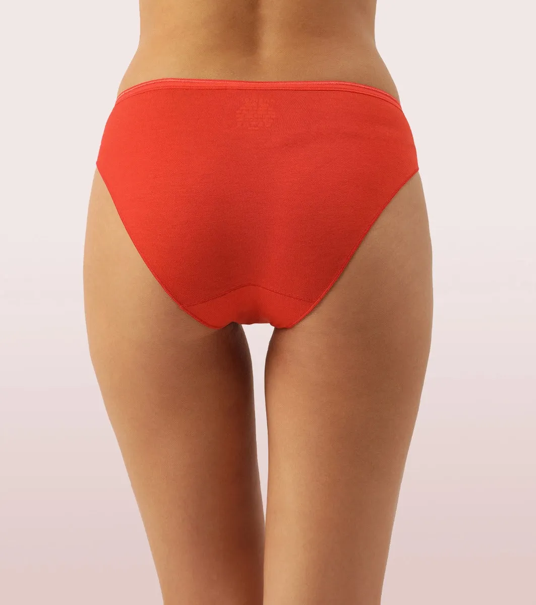 Bikini Panty | Full Coverage & Low Waist | Antimicrobial & Stain Release Finish | Pack of 2 | Colors May vary