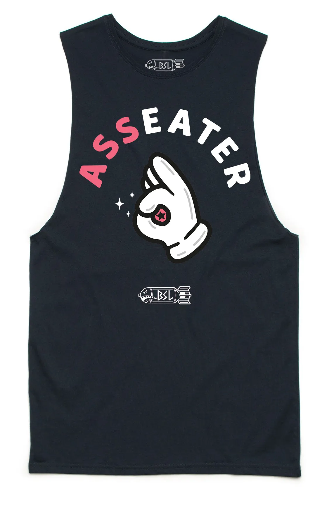 BSL Ass Eater Muscle Tank Cut-Offs - NAVY